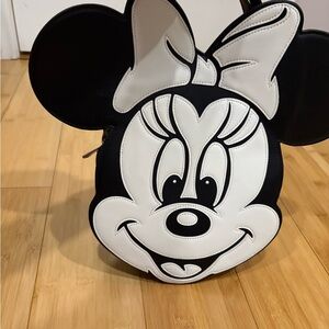 Areeam Minnie Black/Whitw Face Handbag Shoulder Bag Backpack 3way Bag Disney New